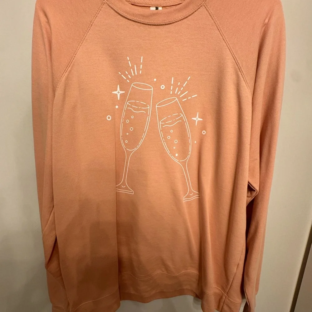 Champagne Toast Graphic Women's Sweater - Picture 2 of 6